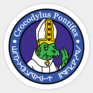 Reptilian church Sticker